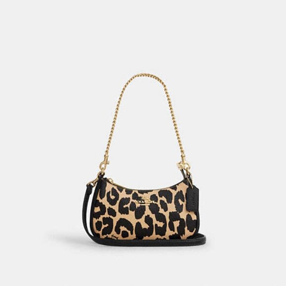 Teri Mini Crossbody Bag With Leopard Print - Picture 1 of 7